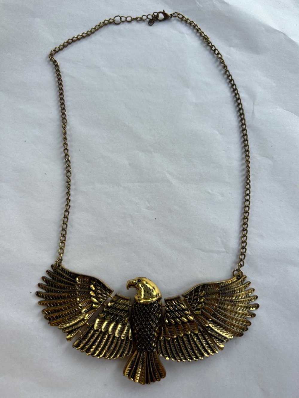 Eye Candy Los Angeles bronze eagle necklace